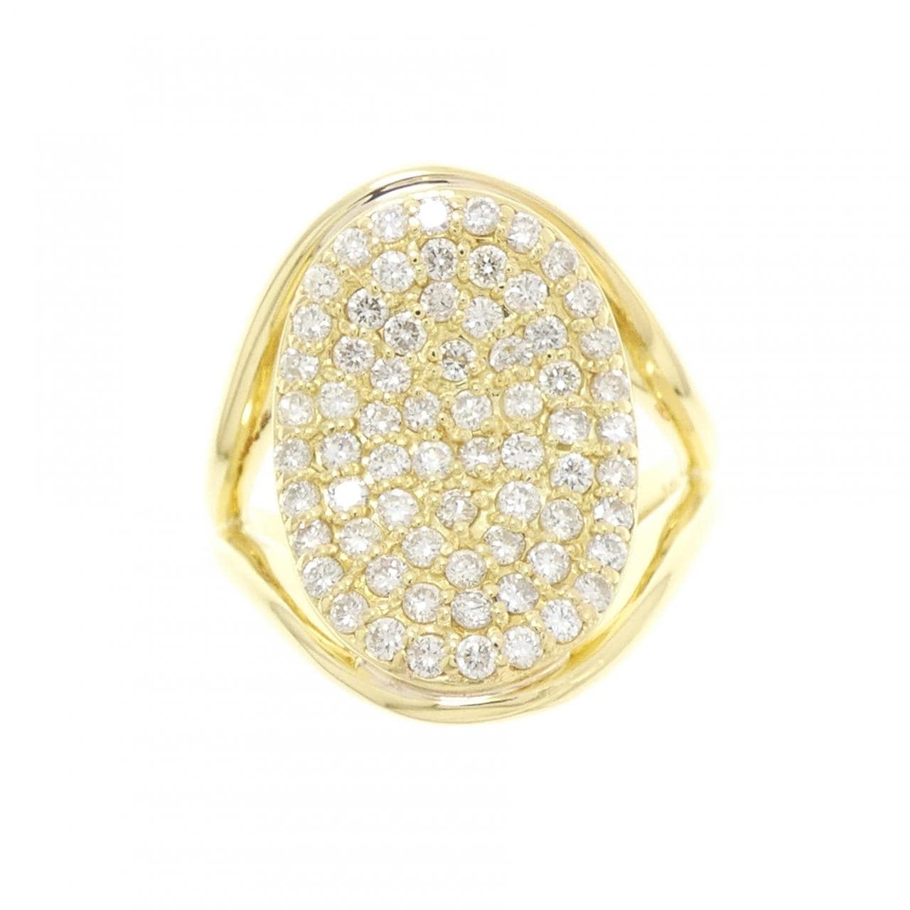 K18YG パヴェ ダイヤモンド リング 1.00CT