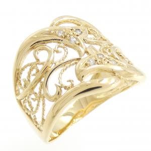 K18YG ダイヤモンド リング 0.03CT