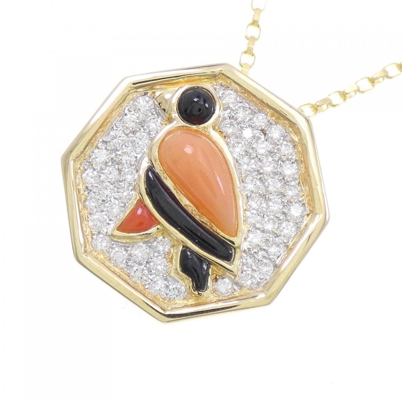 750YG/750WG colored stone necklace