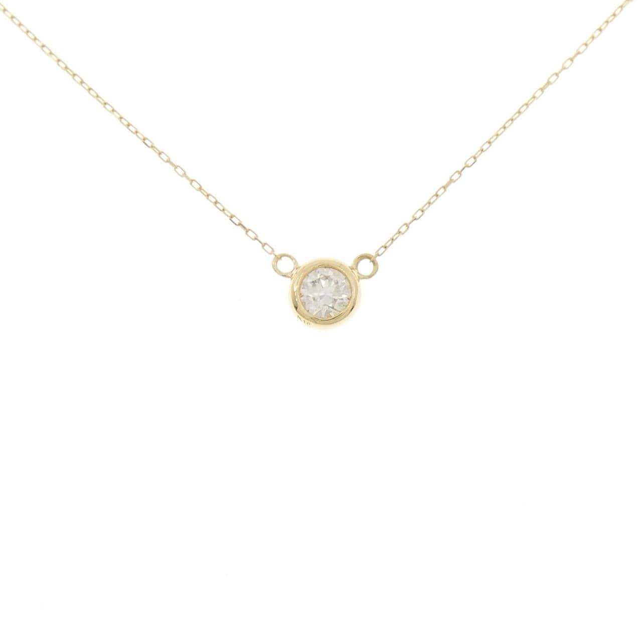 K18YG ソリティア ダイヤモンド ネックレス 0.20CT