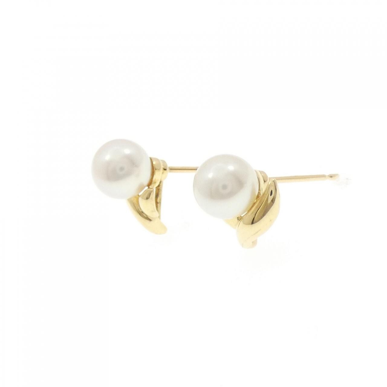 K18YG アコヤパール ピアス 6.6mm