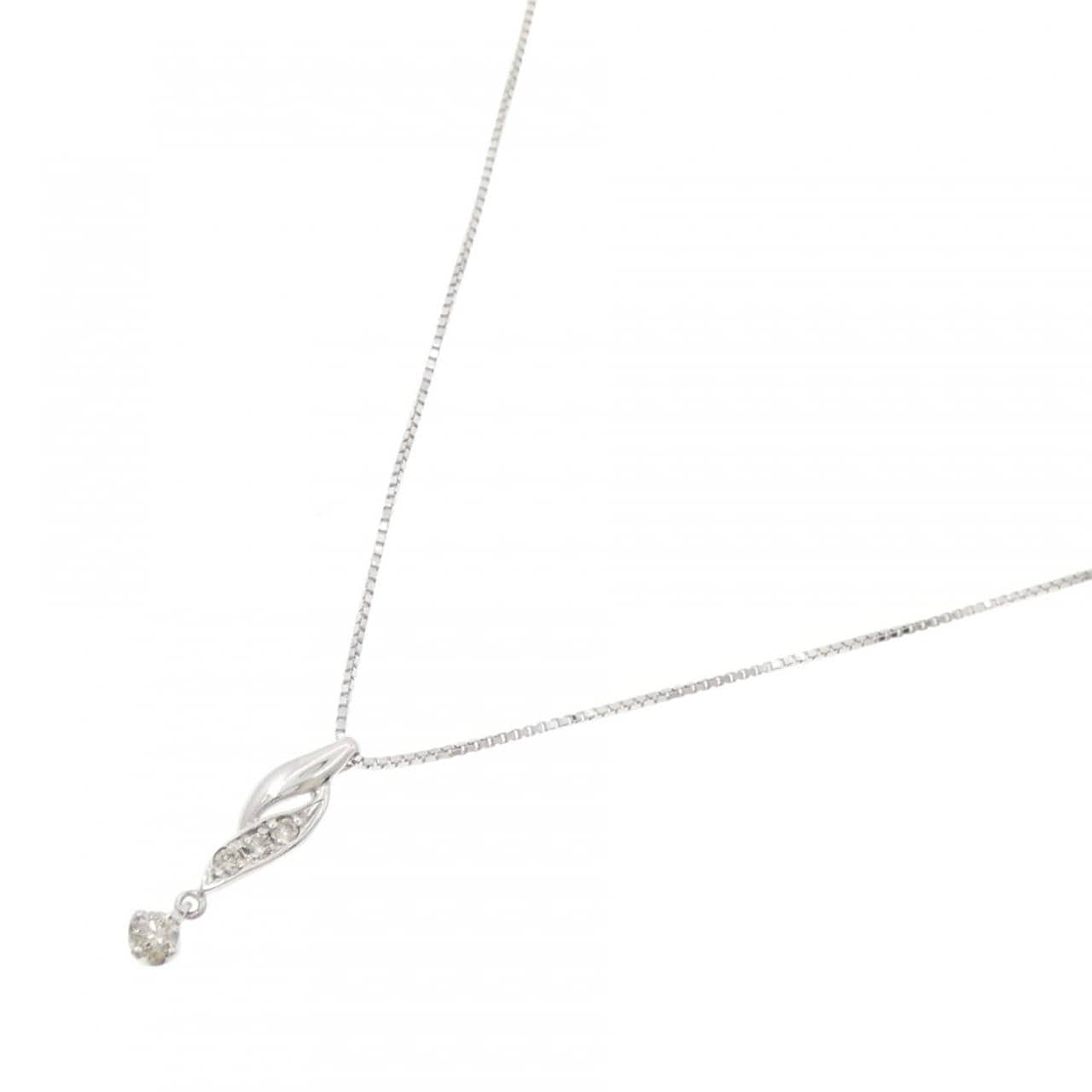 K10WG ダイヤモンド ネックレス 0.06CT