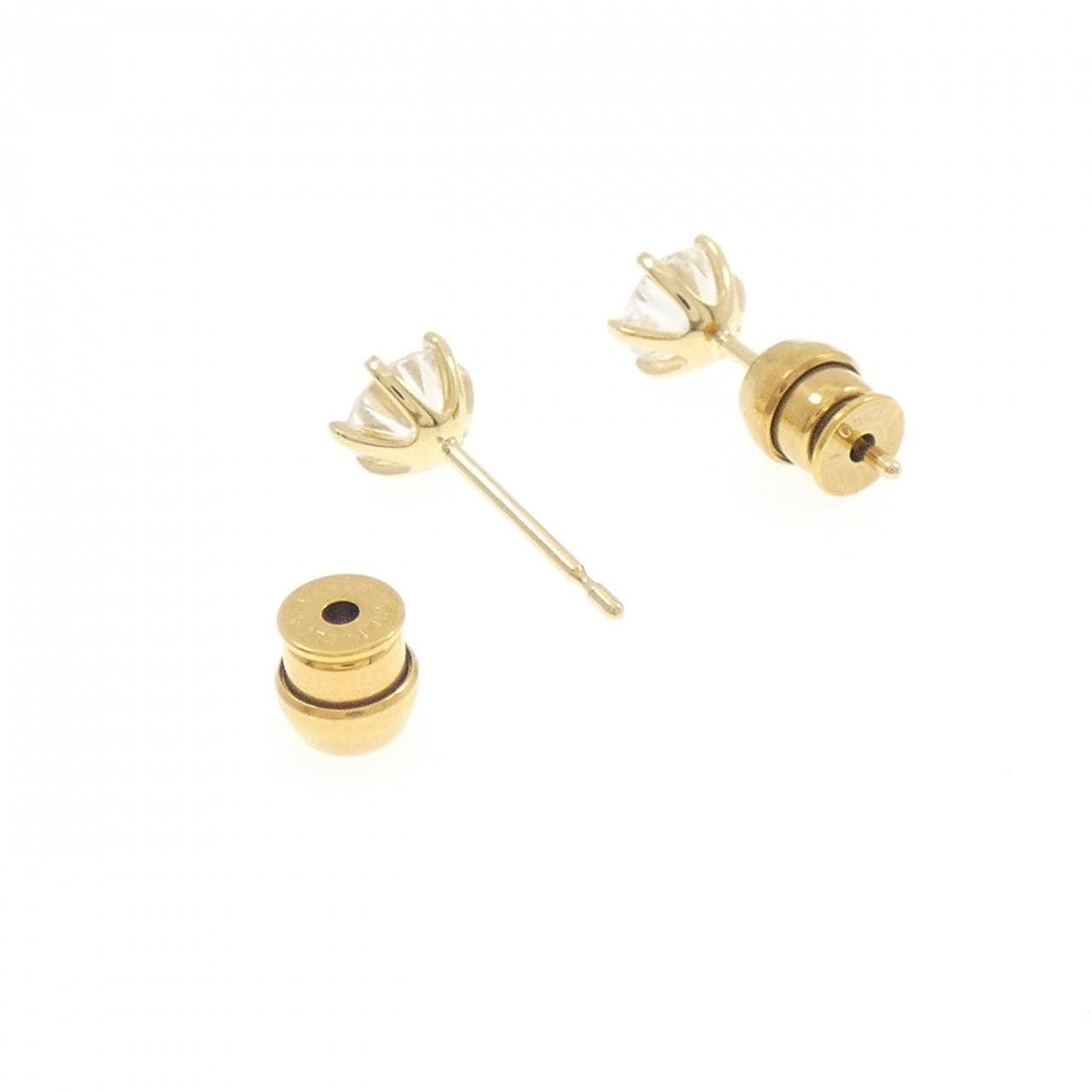 【リメイク】K18YG/ST ダイヤモンド ピアス 0.502CT 0.503CT E-F VS1-2 Good