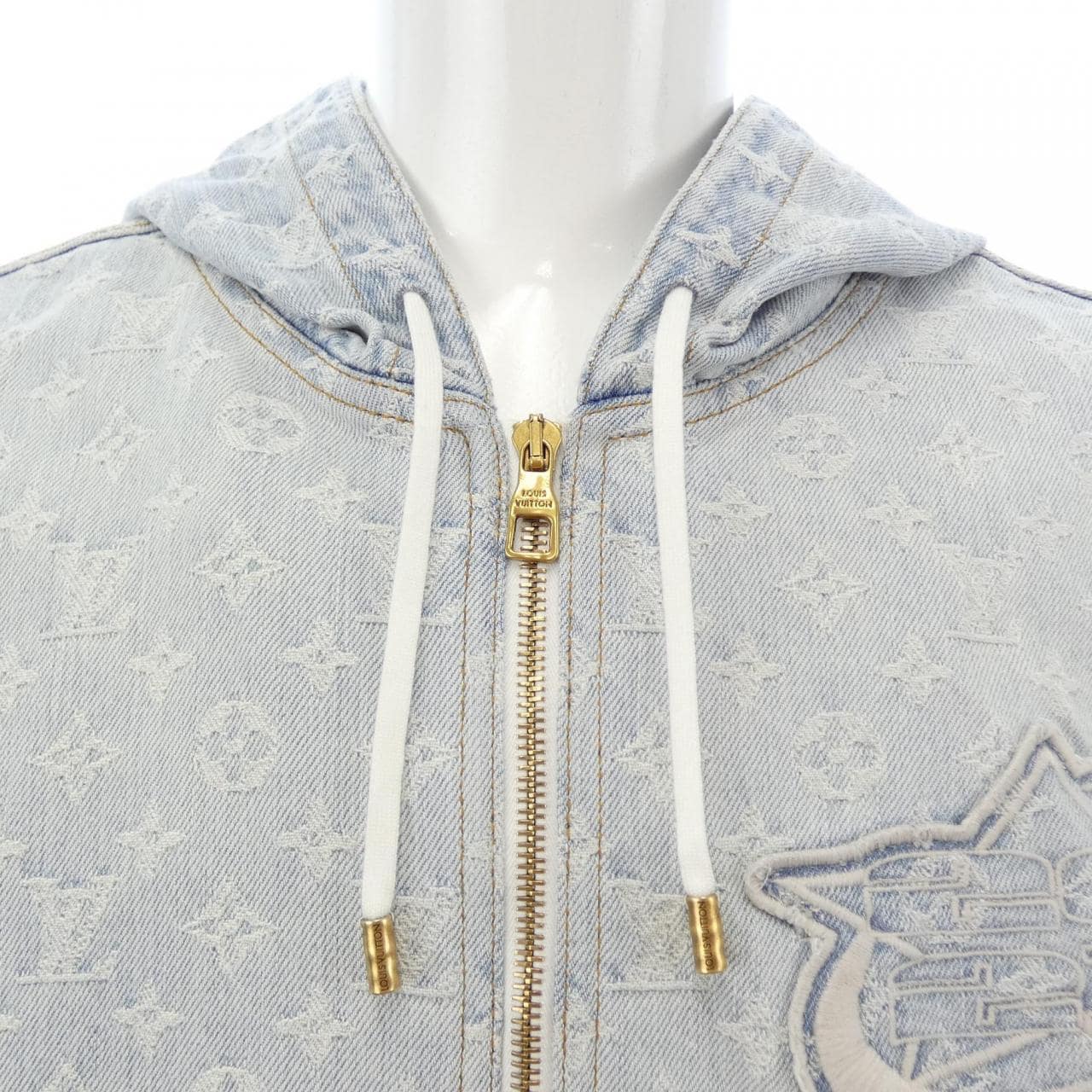 ルイヴィトン LOUIS VUITTON NBAジップスルーフーディ HLA01WUZD デニムジャケット