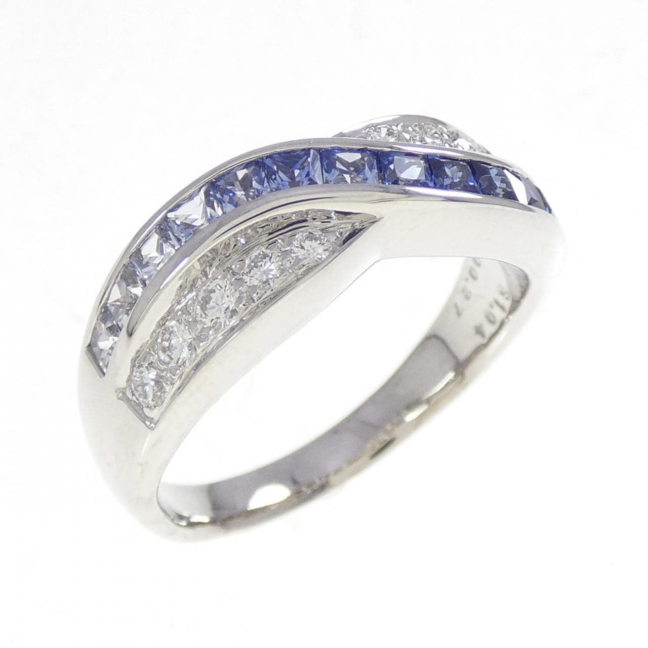 K18WG サファイヤ リング 1.04CT