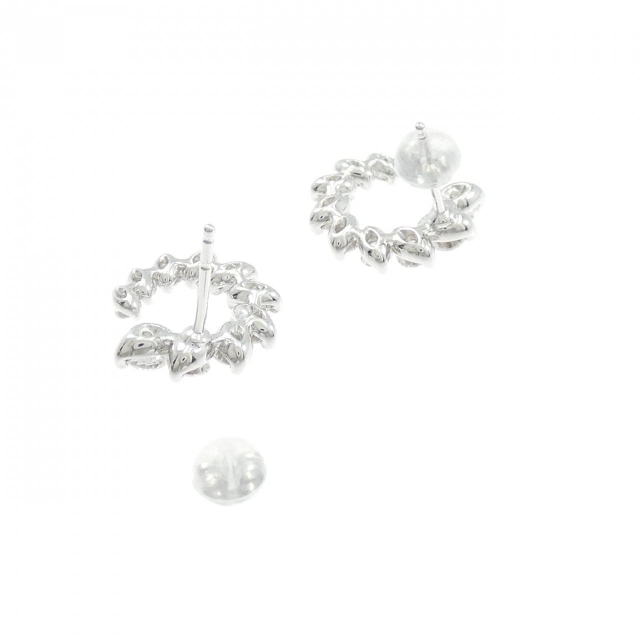 K18WG ダイヤモンド ピアス 1.66CT