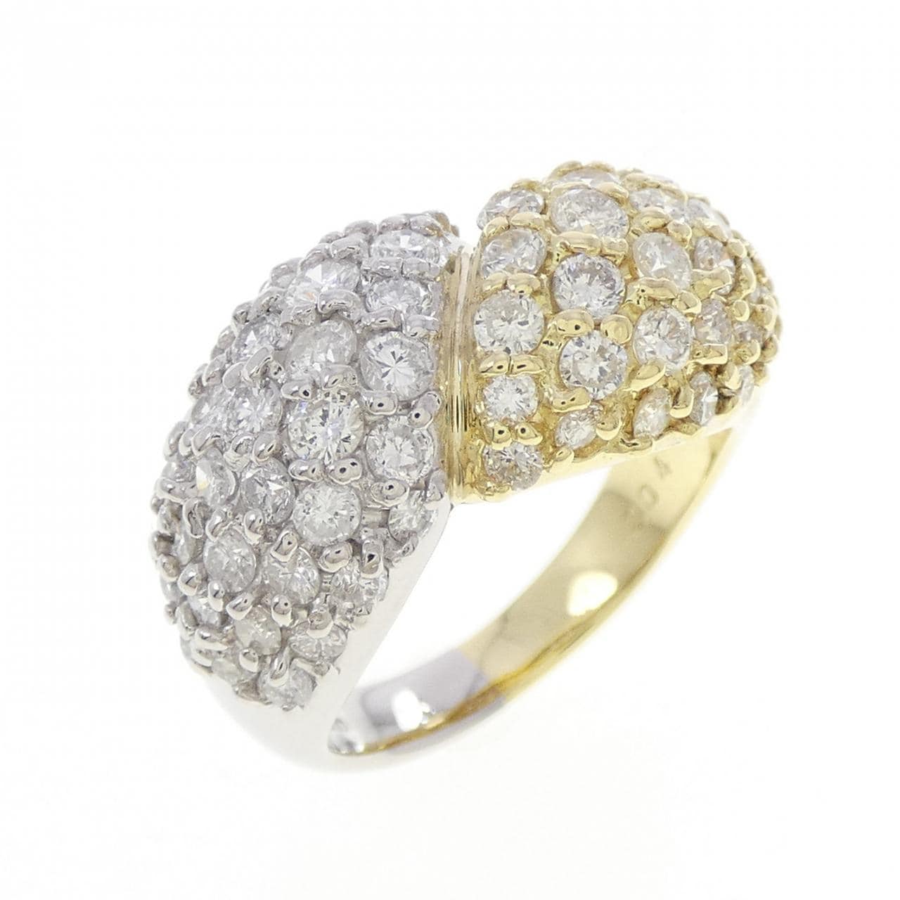 K18YG/PT900 ダイヤモンド リング 2.04CT