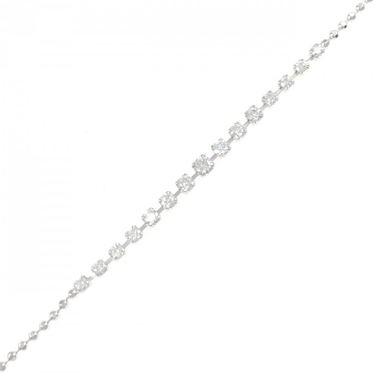 K18WG ダイヤモンド ブレスレット 0.50CT
