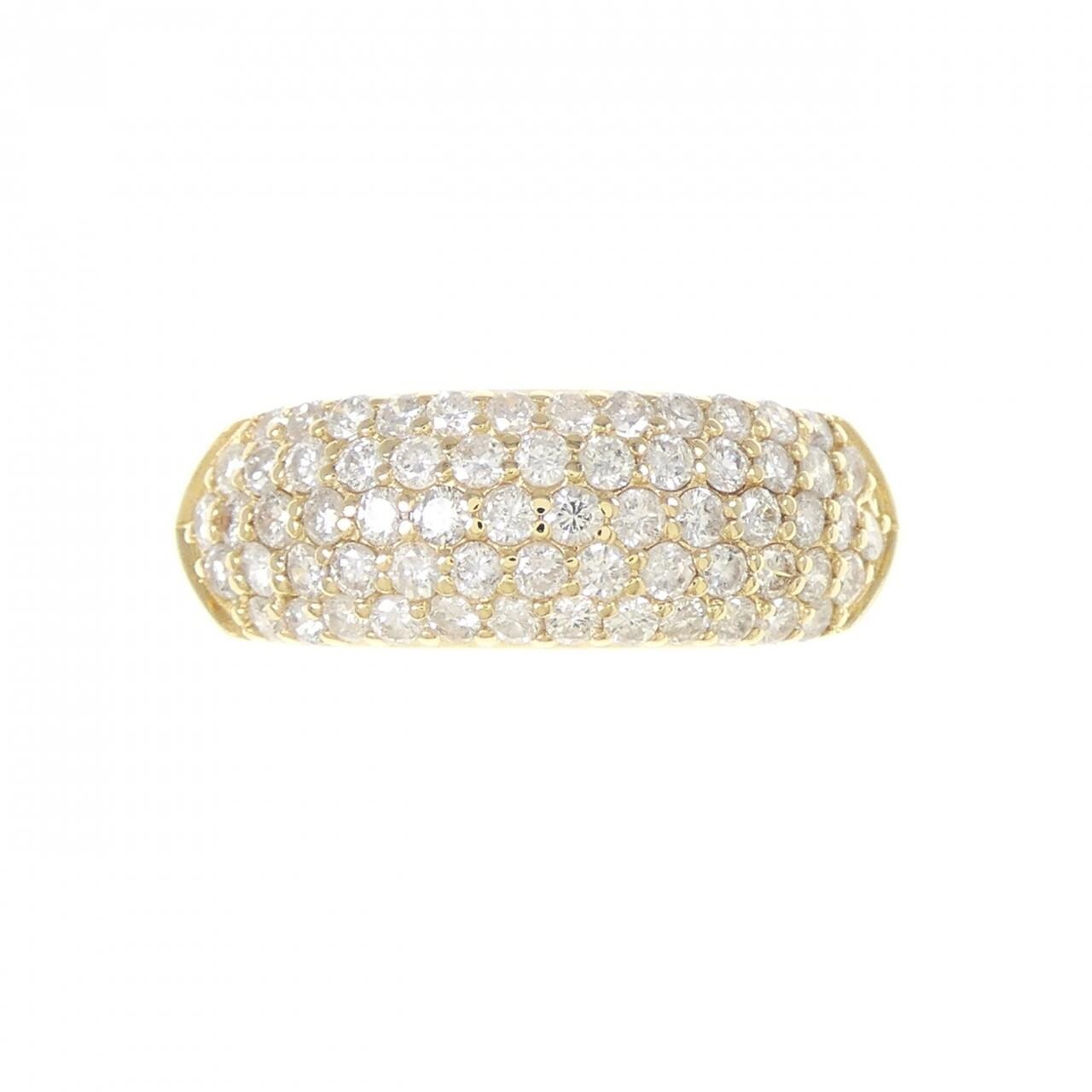 K18YG pave Diamond ring 1.00CT