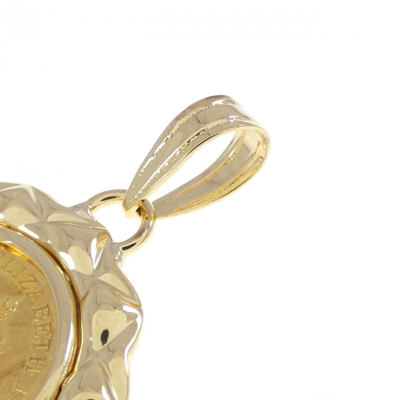 K18YG(枠) コイン ペンダント