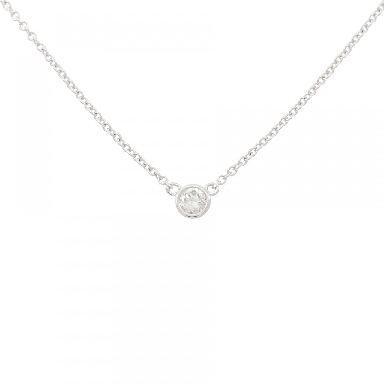 K14WG ソリティア ダイヤモンド ネックレス