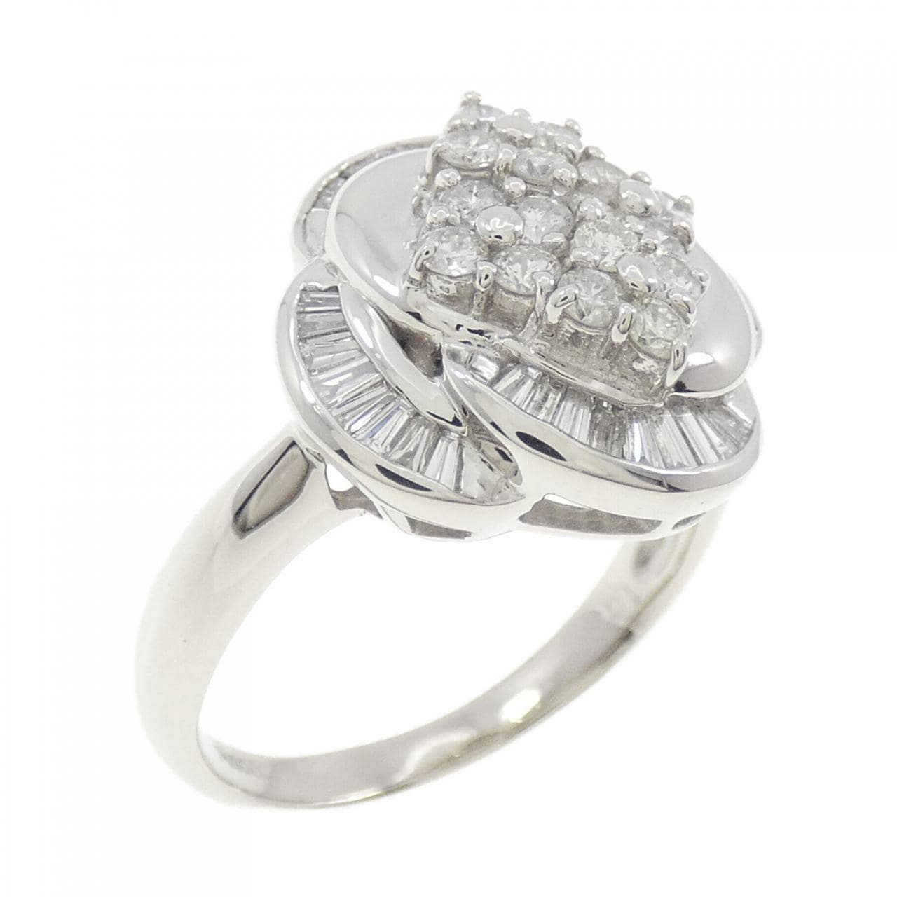 PT900 パヴェ ダイヤモンド リング 1.00CT