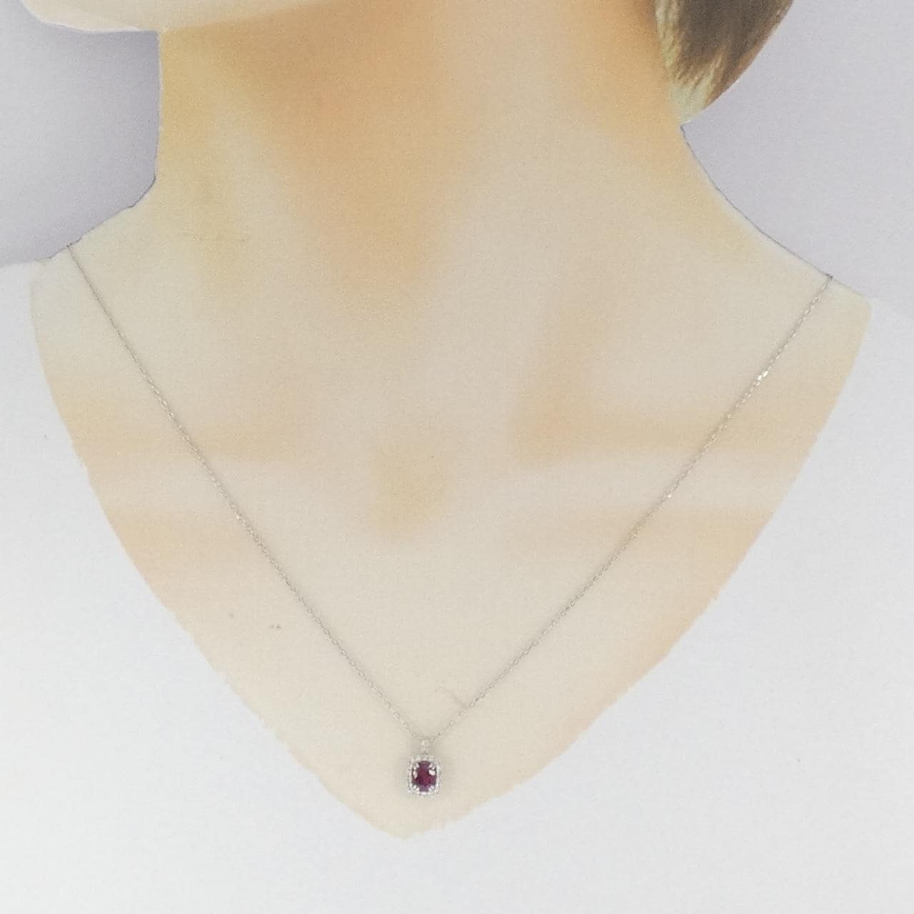 【新品】PT900/PT850 ルビー ネックレス 0.65CT