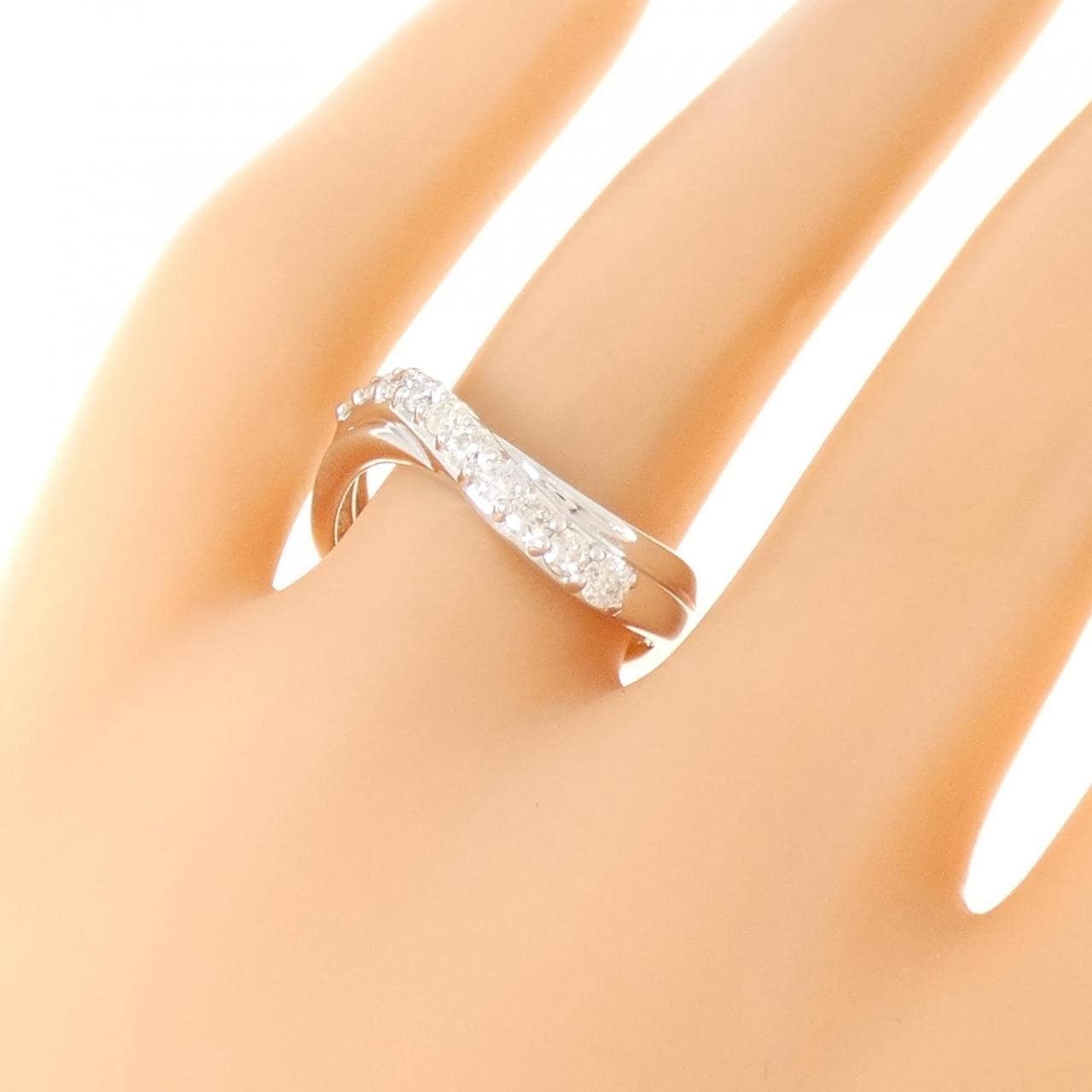 K18WG ダイヤモンド リング 0.50CT