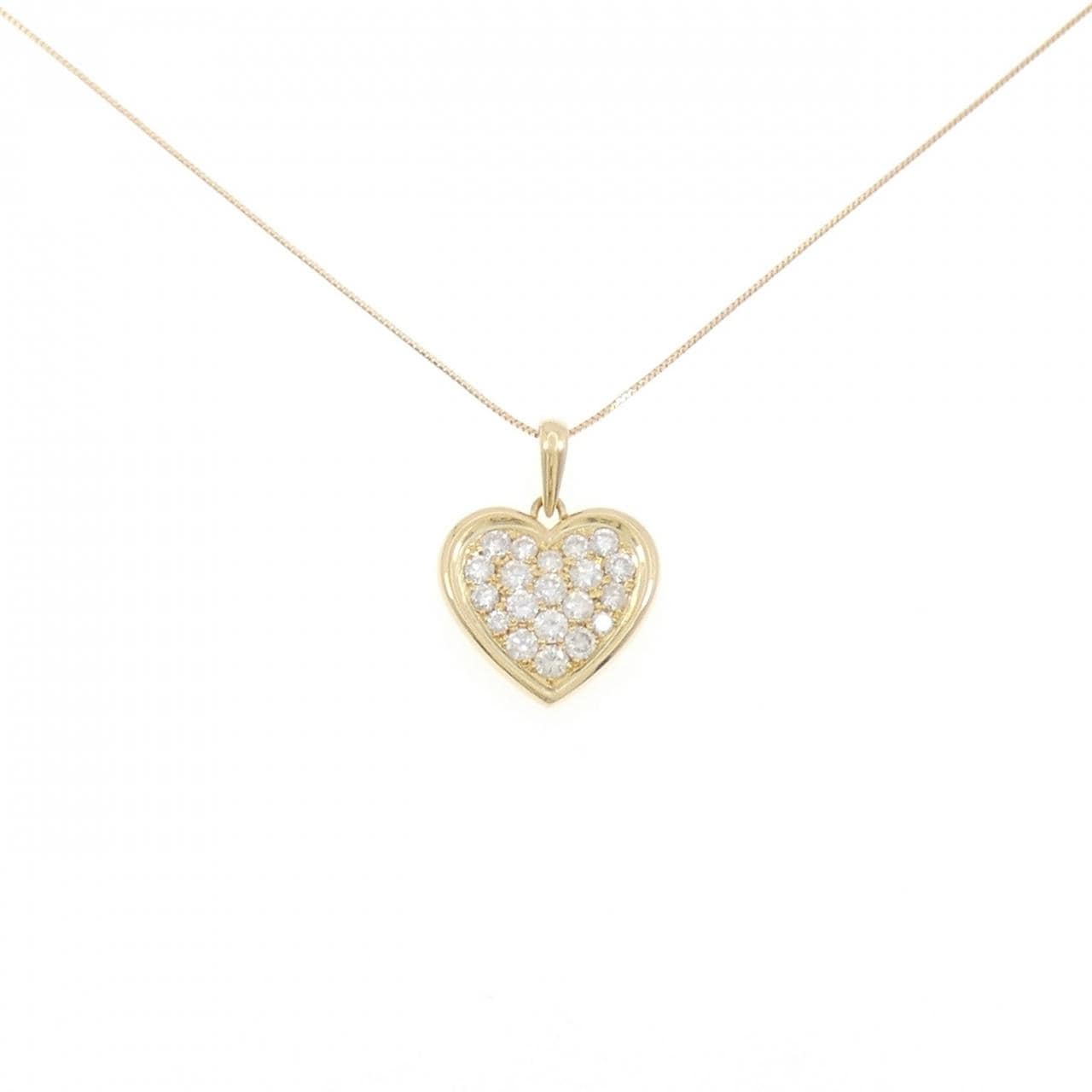 K18YG heart Diamond necklace 1.00CT