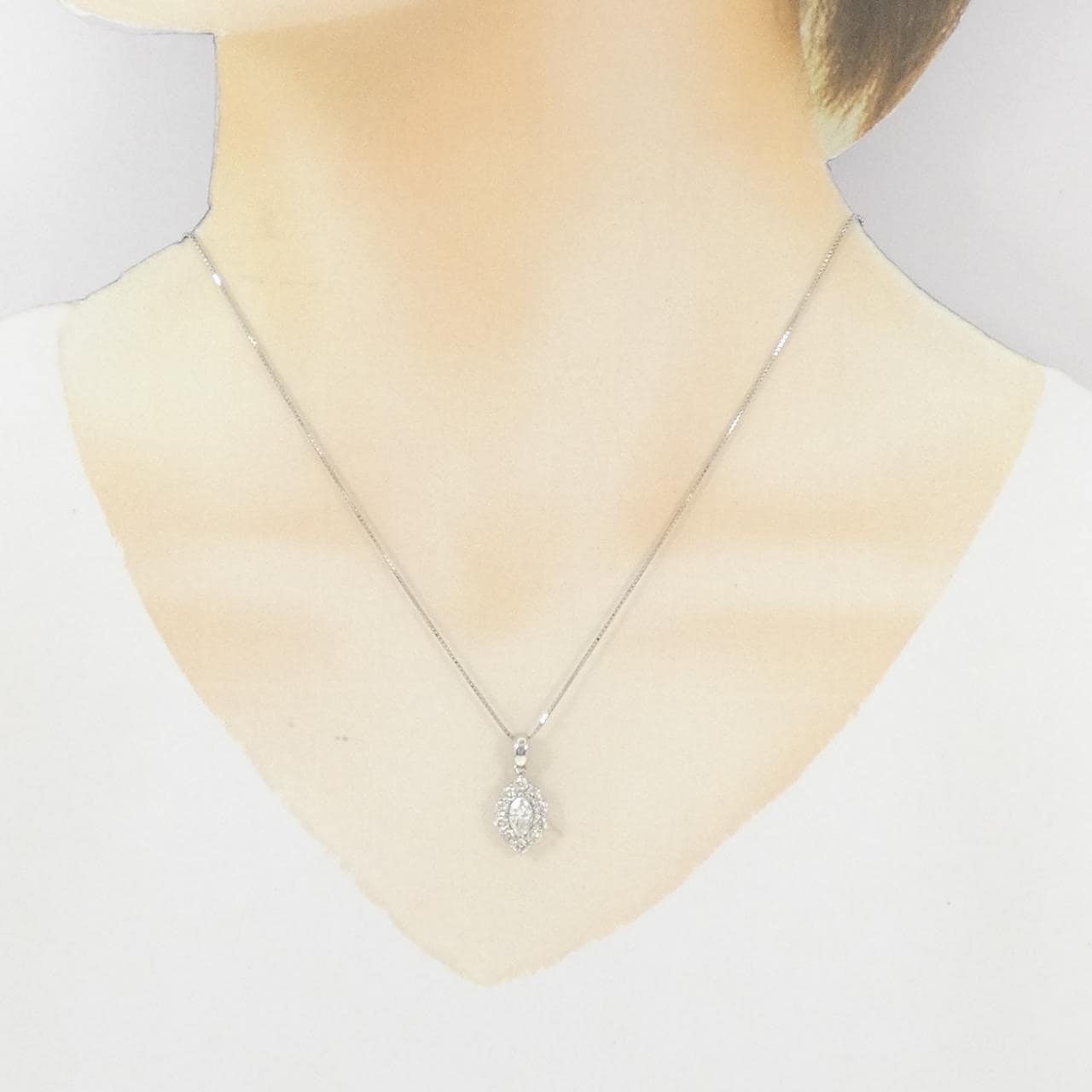 PT900/PT850 ダイヤモンド ネックレス 0.337CT