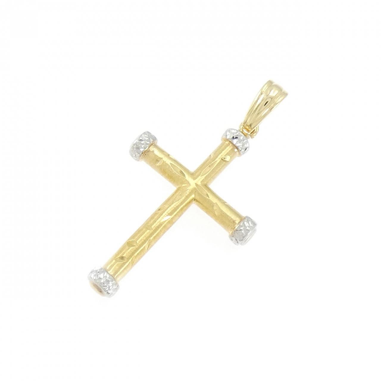 K18YG/K18WG クロス ペンダント