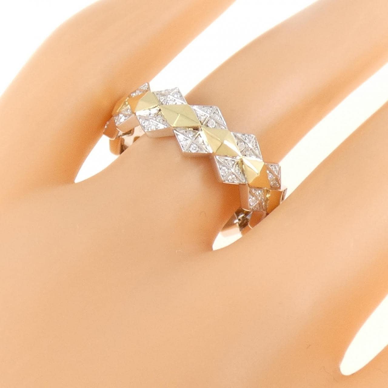 K18YG/K18WG ダイヤモンド リング 0.28CT