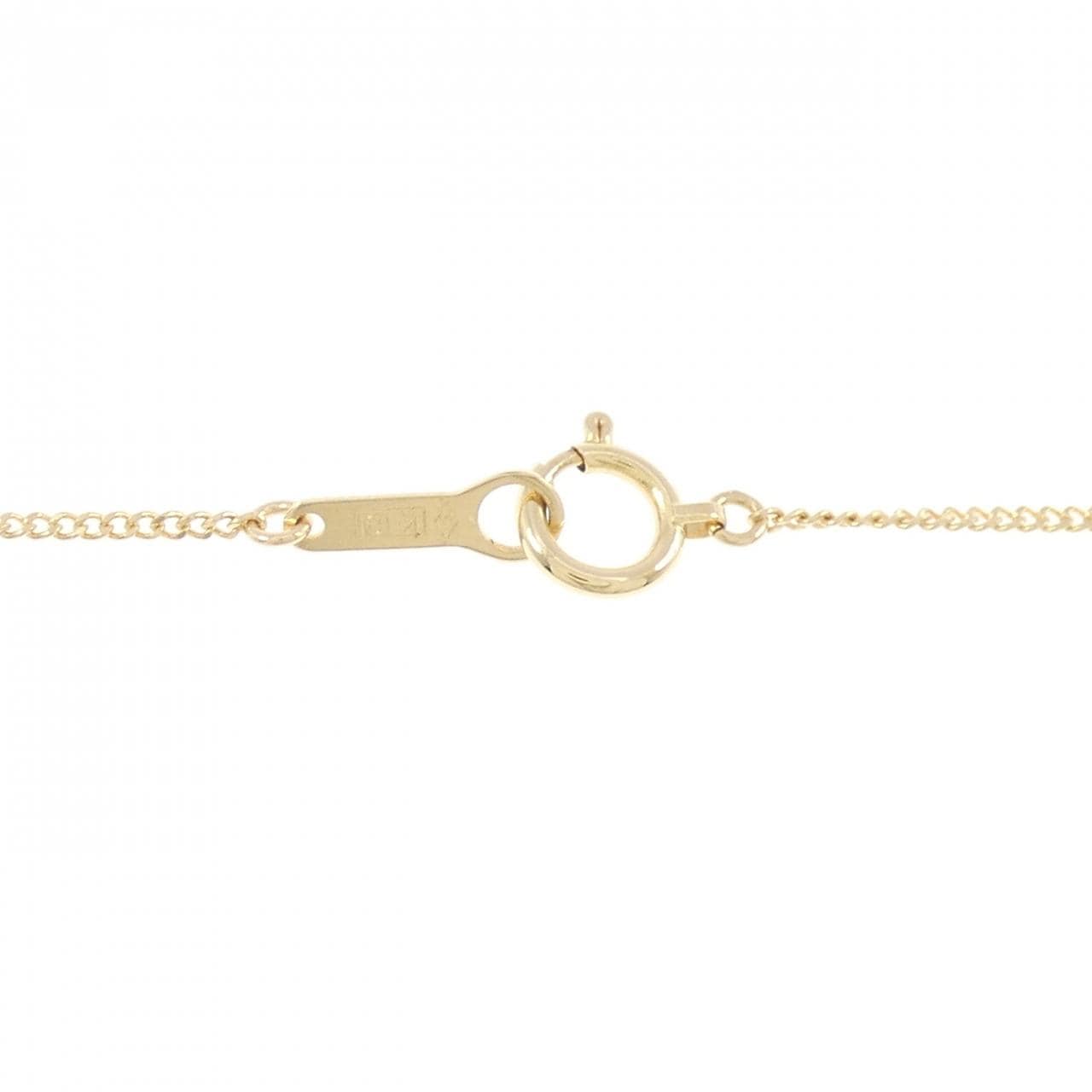 K18YG フラワー ダイヤモンド ネックレス