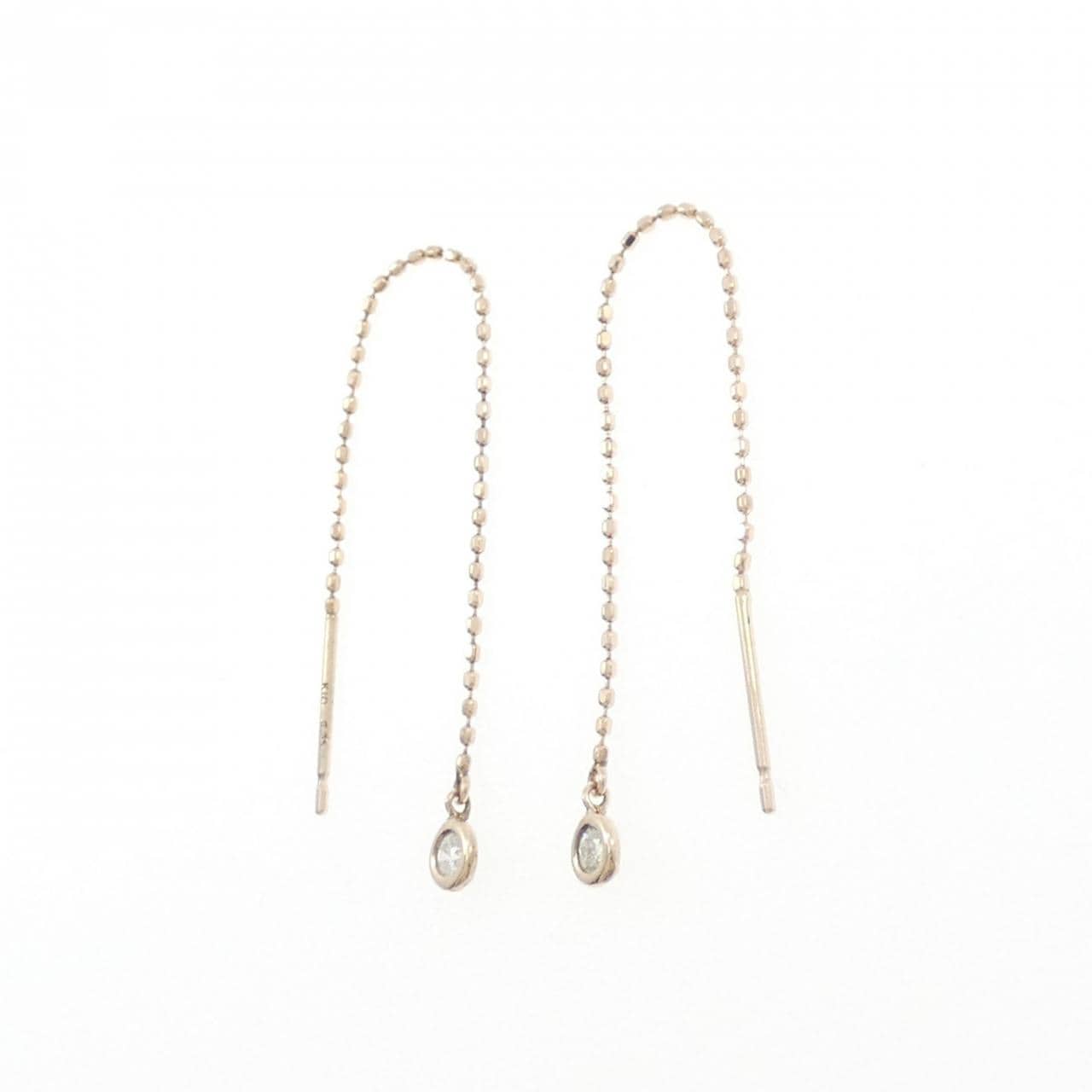K10PG ダイヤモンド ピアス 0.10CT