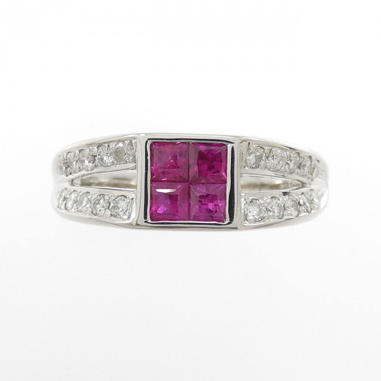 PT900 ルビー リング 0.75CT