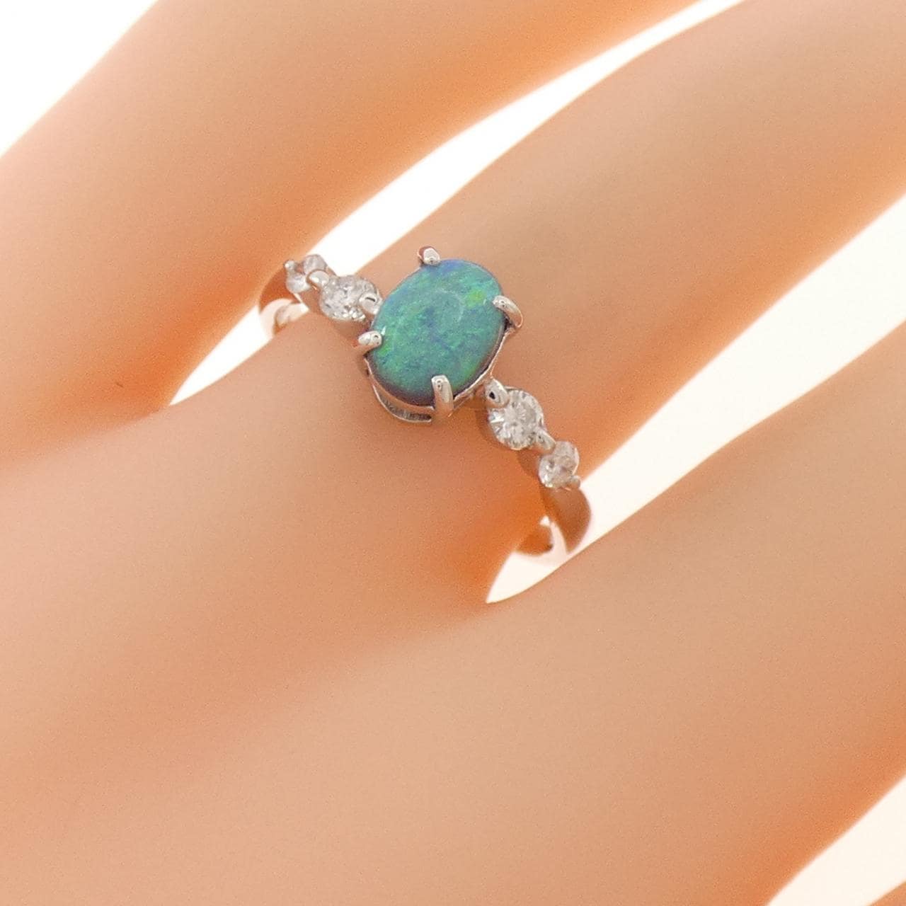 PT900 ブラックオパール リング 0.54CT