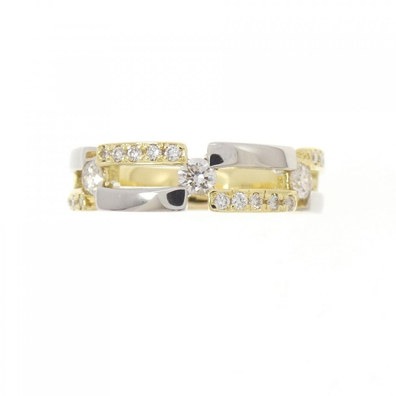 K18YG/PT900 ダイヤモンド リング 0.36CT