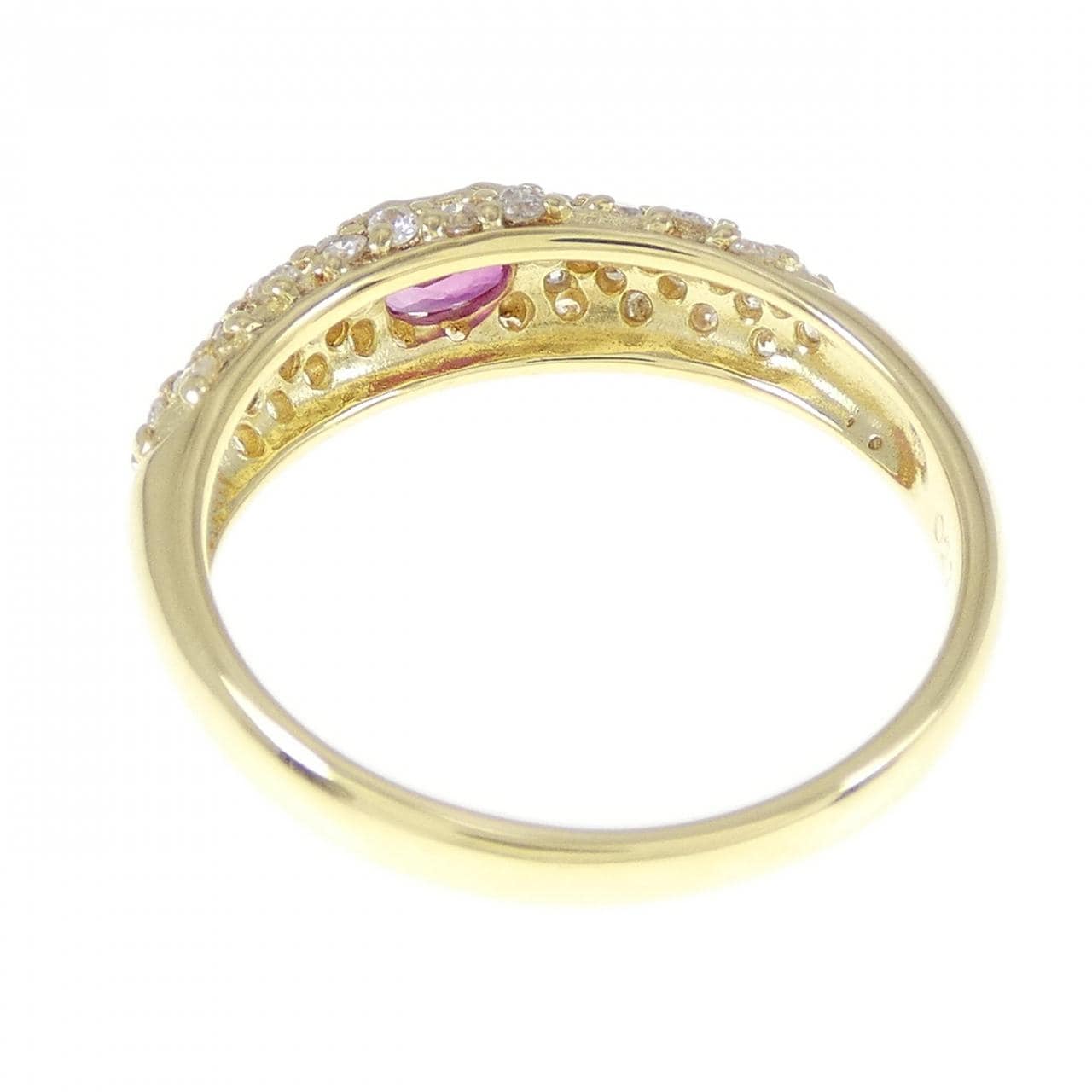 K18YG红宝石戒指0.27CT