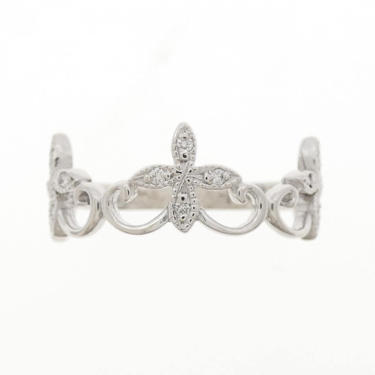 K18WG ダイヤモンド リング 0.06CT