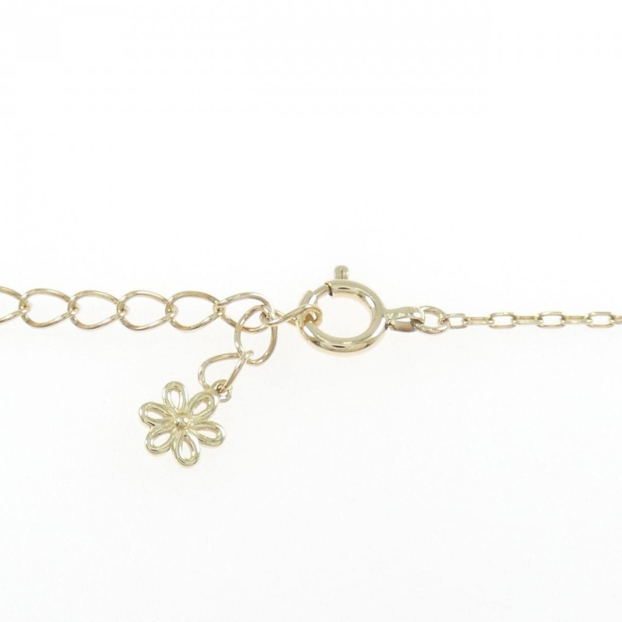 K10YG バタフライ ダイヤモンド ネックレス 0.09CT