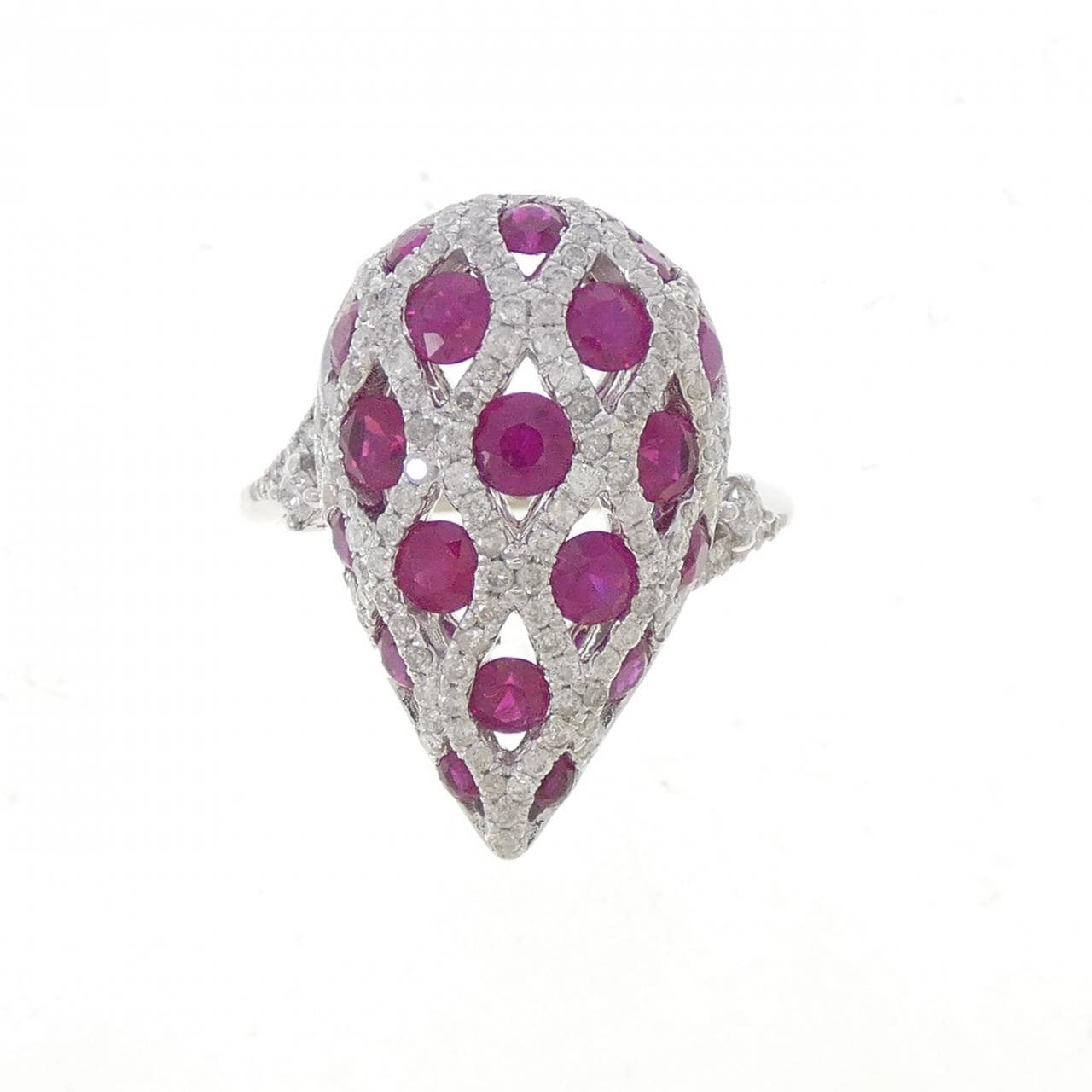 K18WG ルビー リング 1.07CT