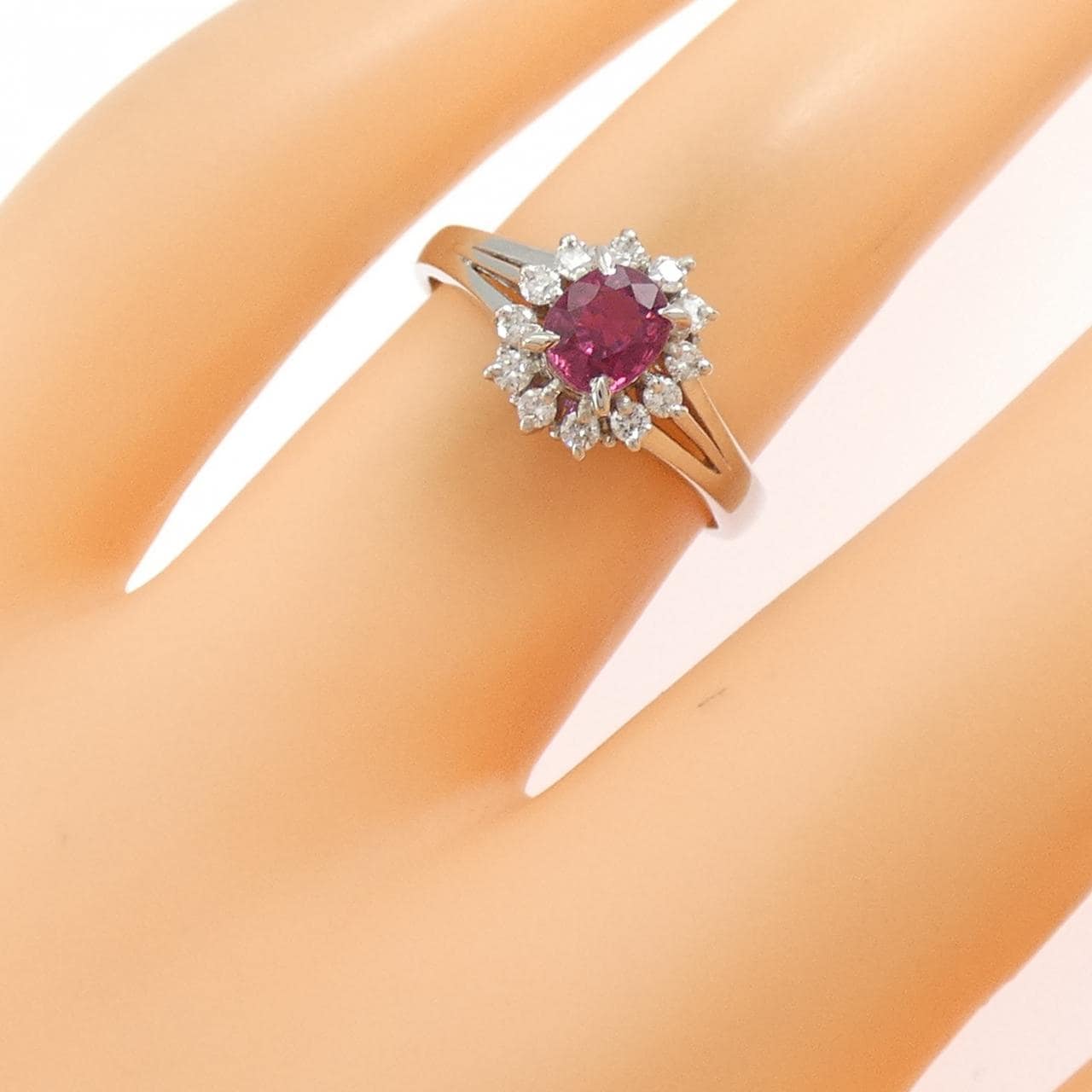 PT900 ルビー リング 0.45CT