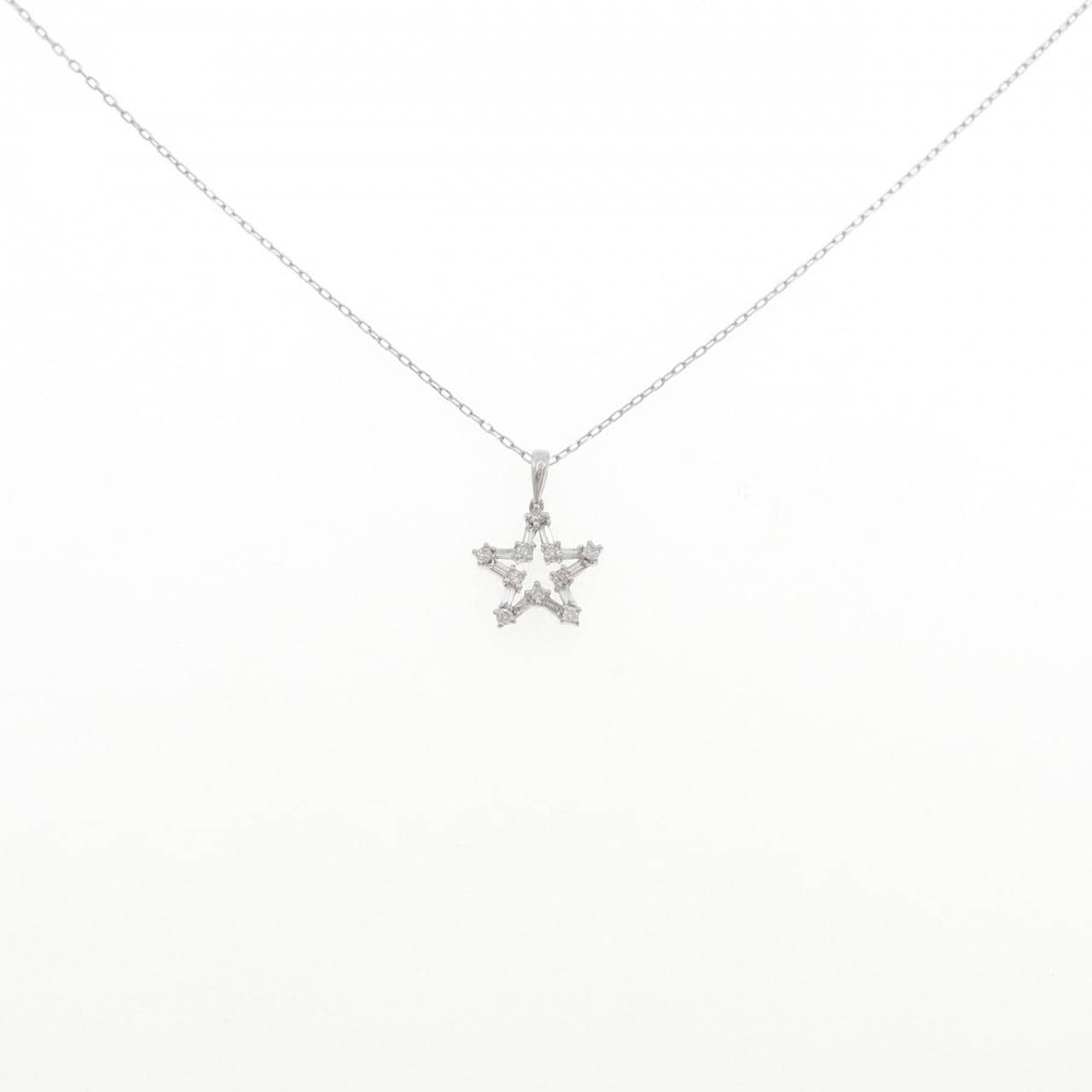 PT900/PT850 スター ダイヤモンド ネックレス 0.30CT