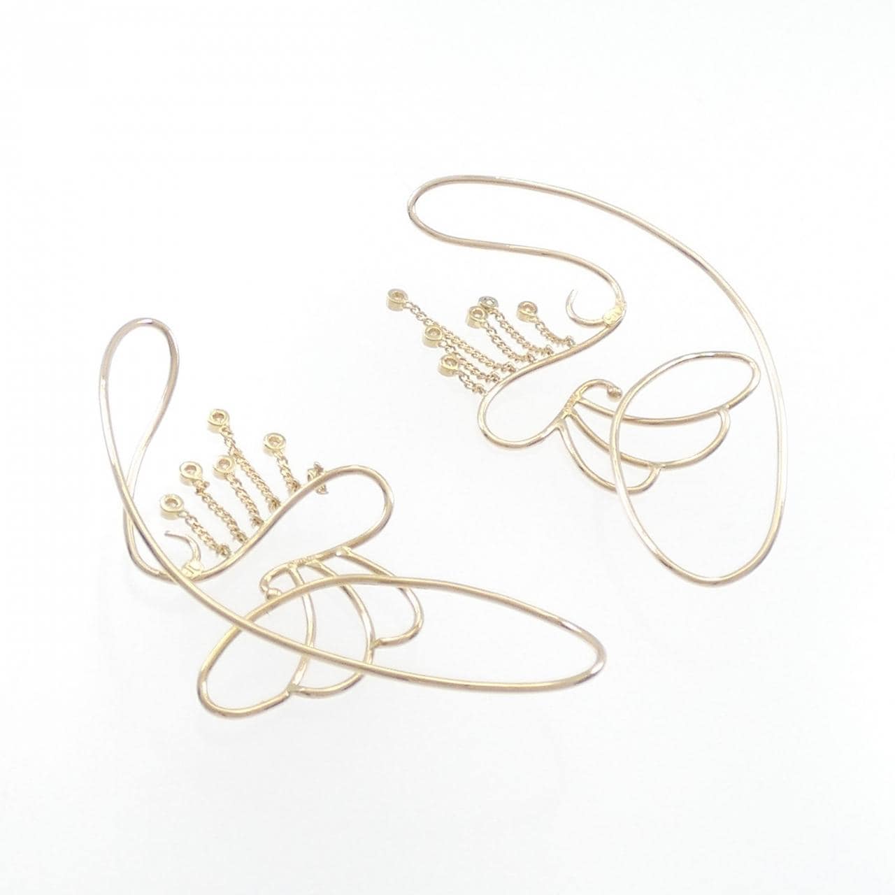 K18YG Diamond Ear Cuff 0.18CT