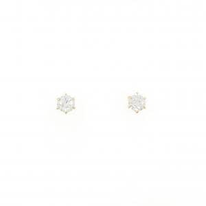 K18YG ダイヤモンド ピアス 0.204CT 0.207CT D VS1 EXT H&C