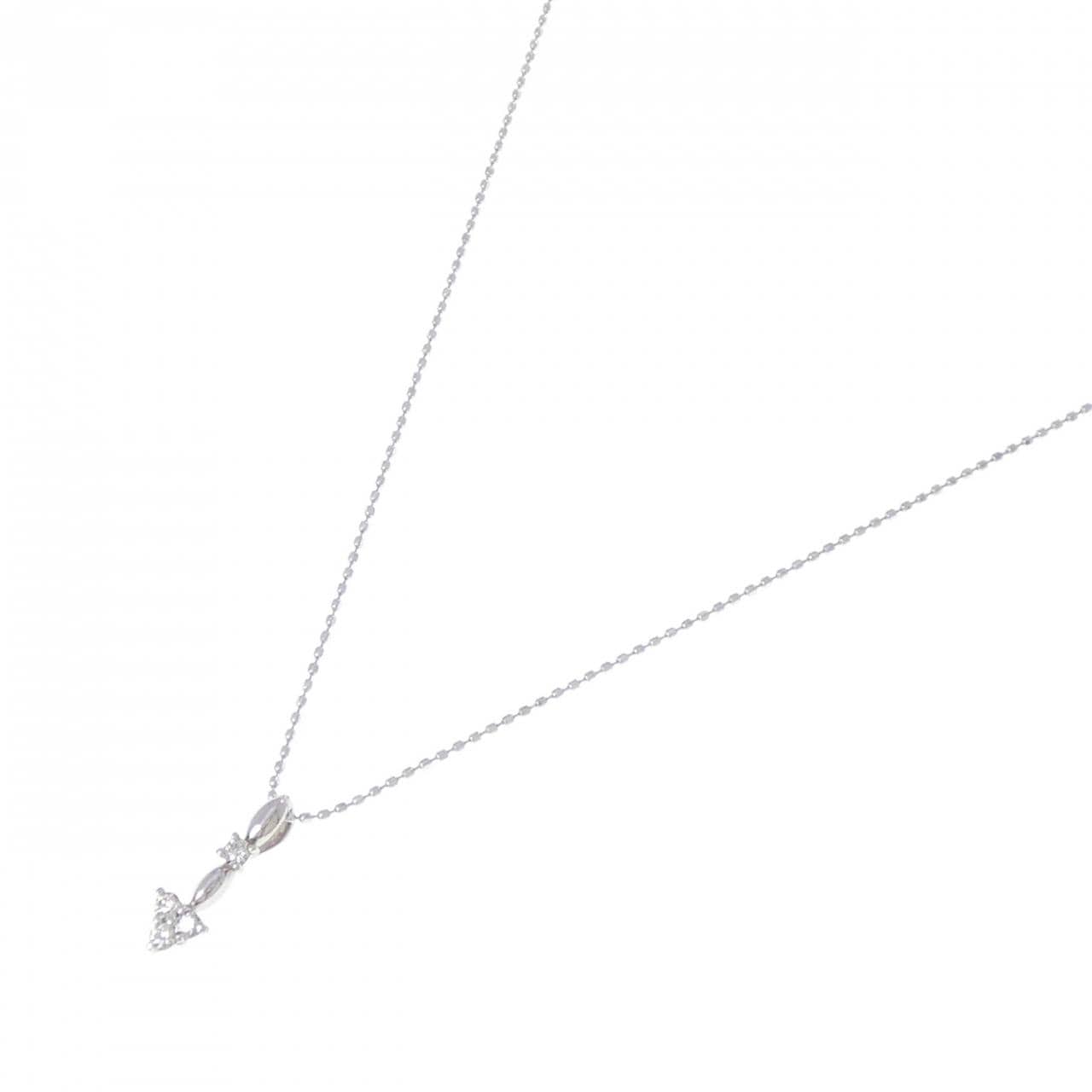 K18WG ダイヤモンド ネックレス 0.10CT