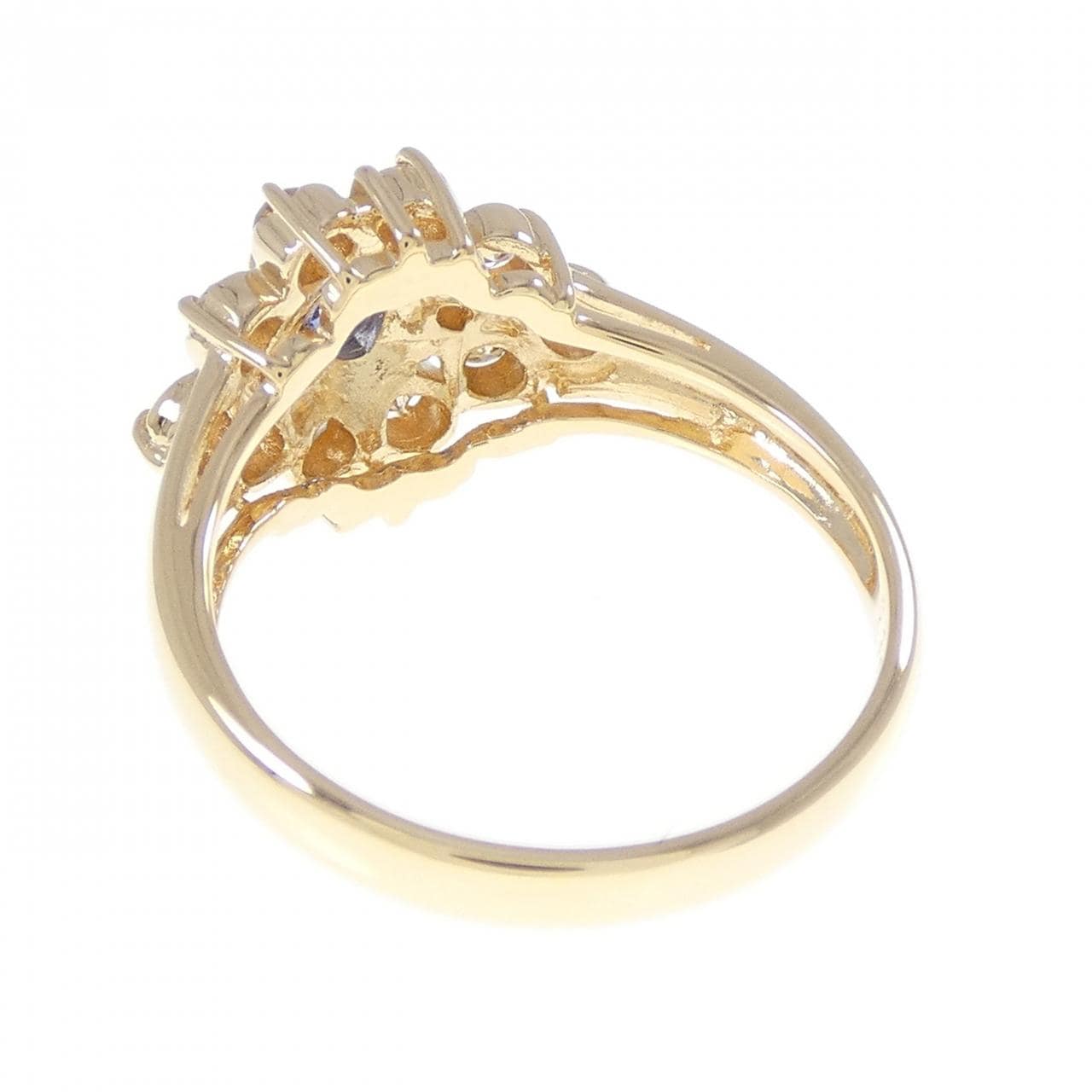 K18YG サファイヤ リング 0.33CT