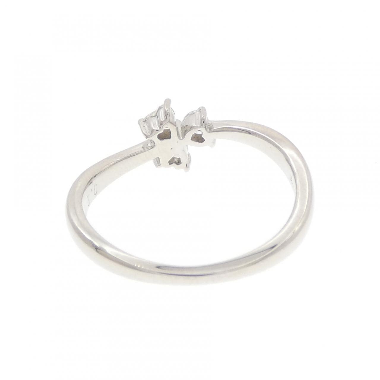 PT900 フラワー×ハート イヤモンド リング 0.20CT