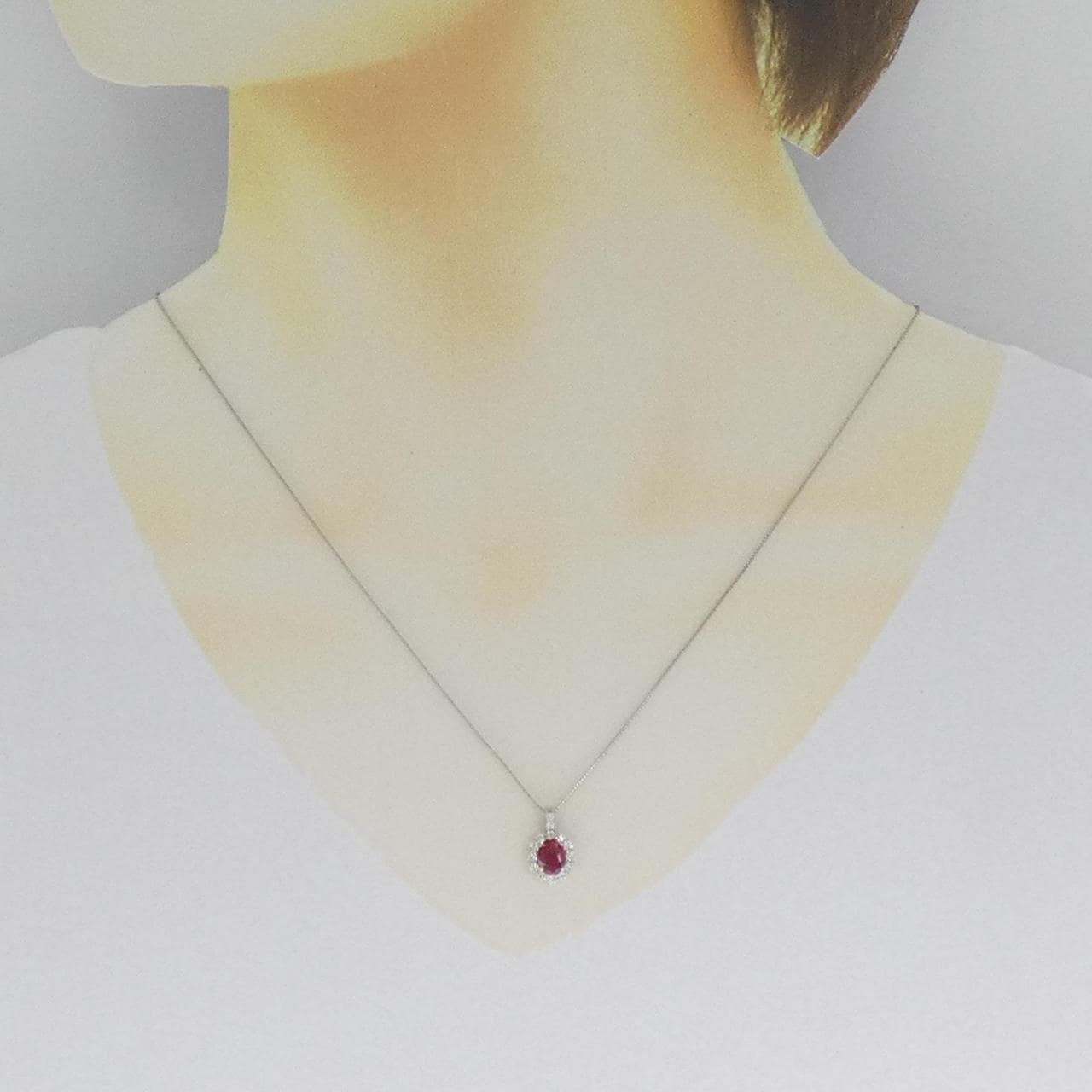 PT ルビー ネックレス 0.69CT