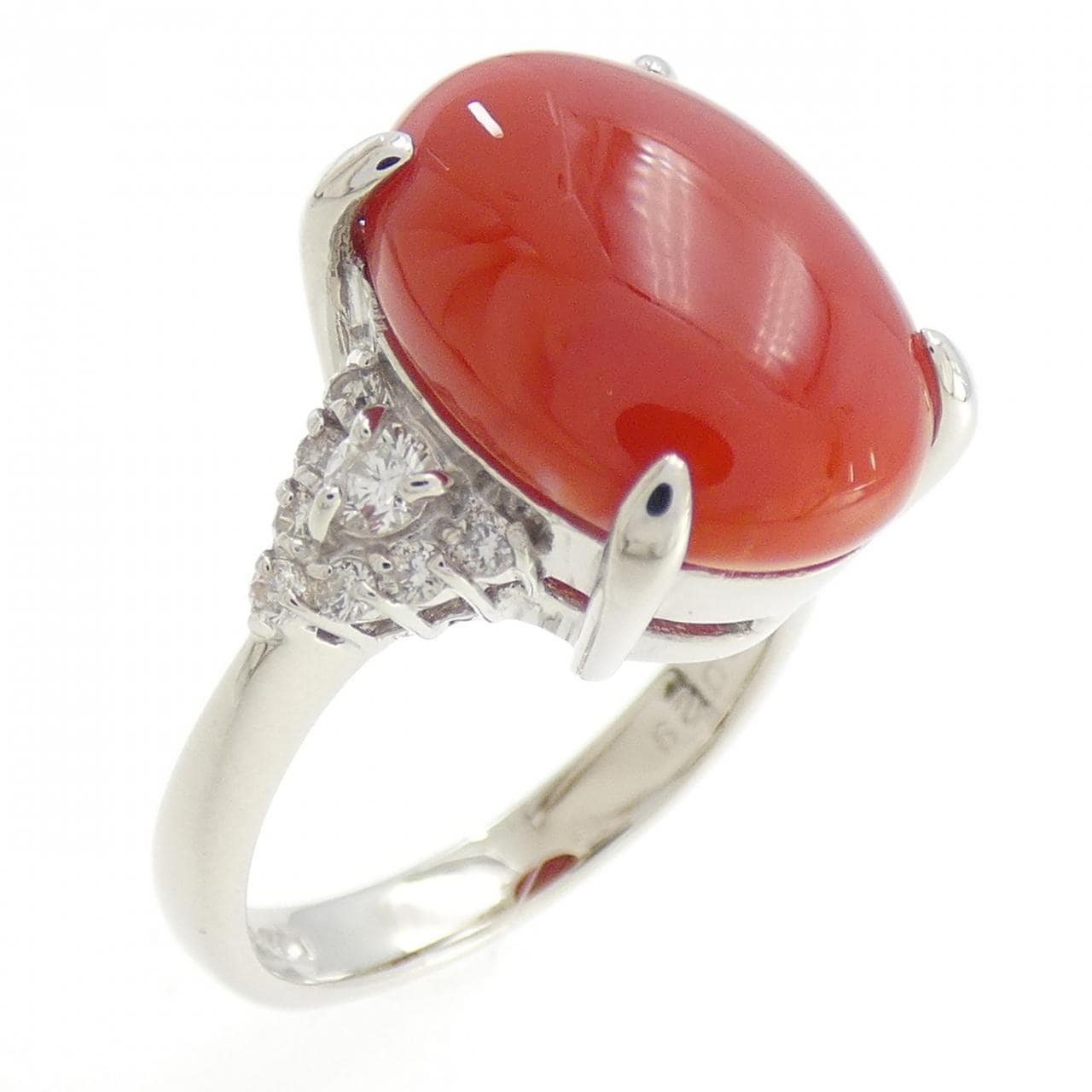 PT900 サンゴ リング 6.41CT
