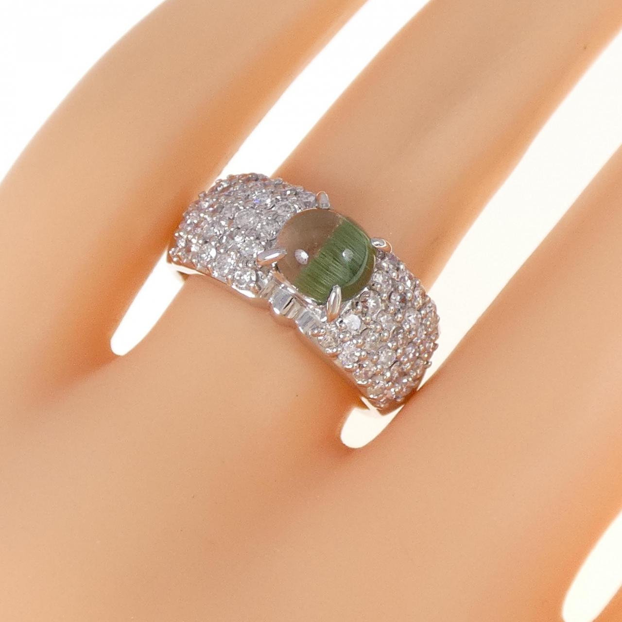 PT碧璽貓眼戒指 1.52CT