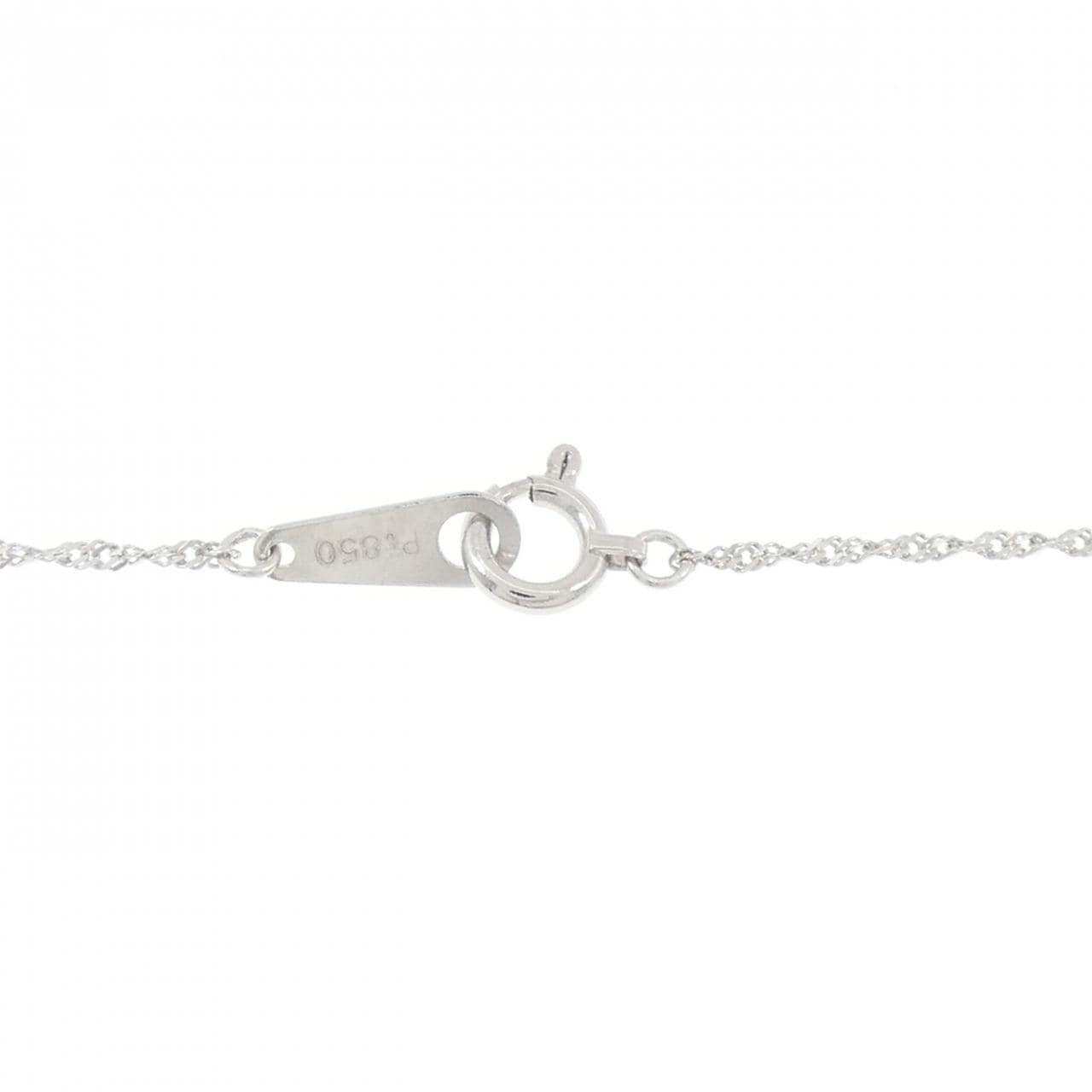 PT900/PT850 フラワー ダイヤモンド ネックレス 0.20CT