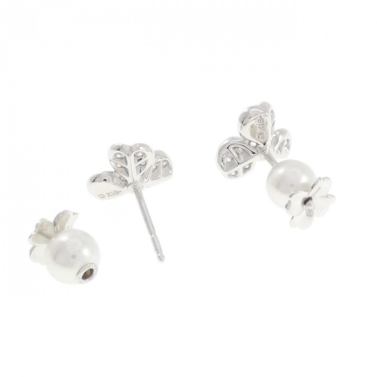 ミキモト フォーチュン リーブス ピアス 5.7mm