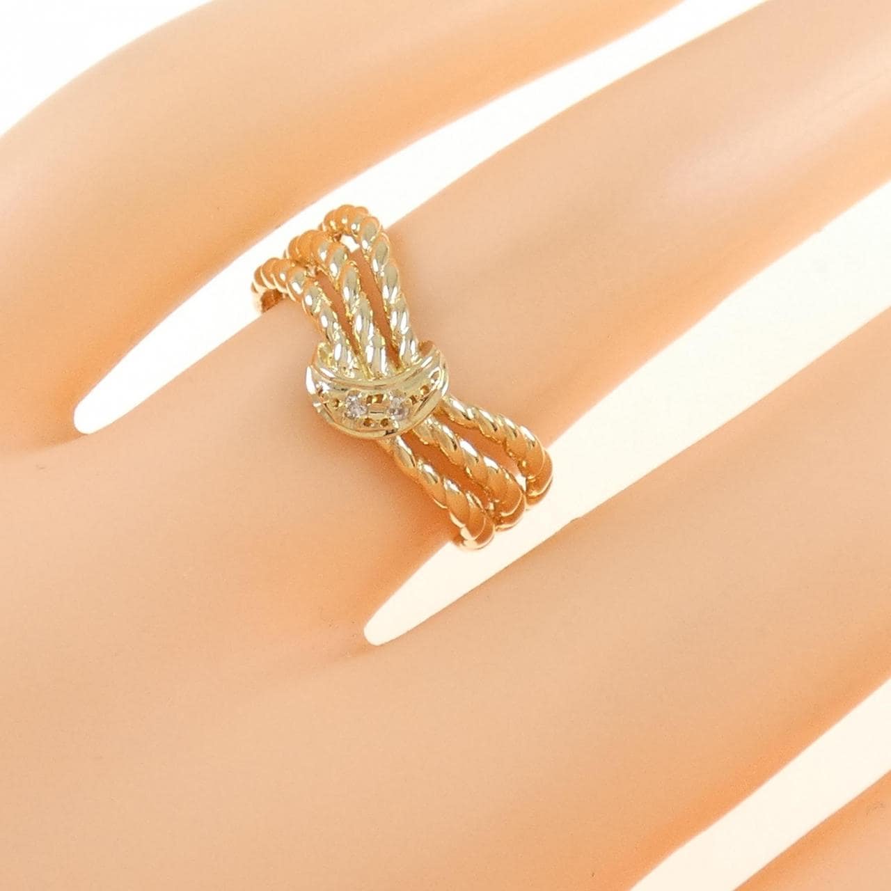 K18YG ダイヤモンド リング 0.015CT