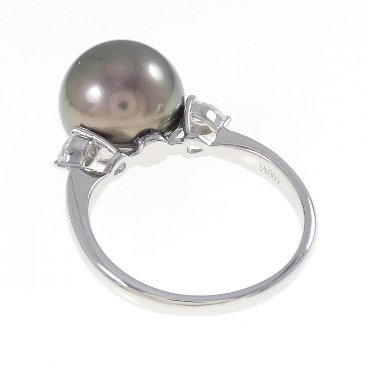 PT950 黒蝶パール リング 12.8mm