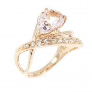 K18PG モルガナイト リング 1.73CT