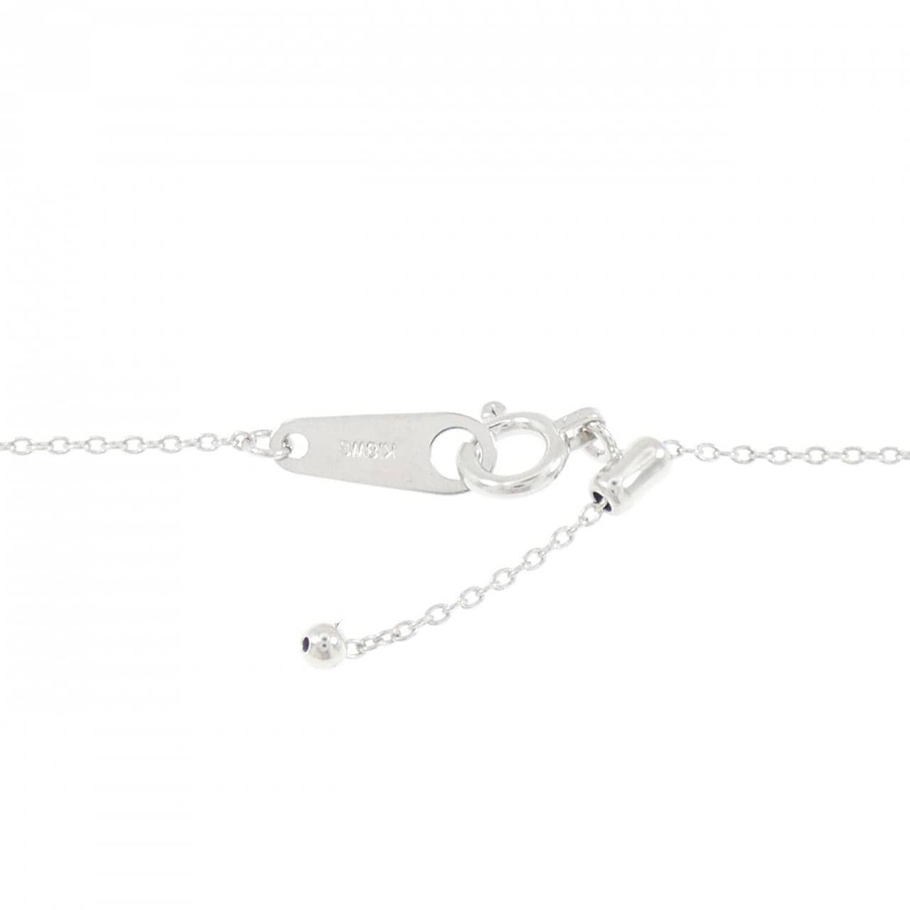 K18WG ダイヤモンド ネックレス 0.18CT