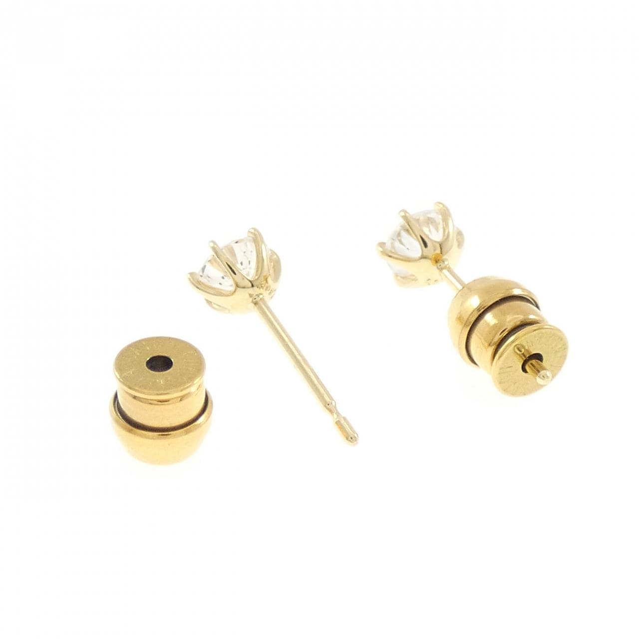 【リメイク】K18YG/ST ダイヤモンド ピアス 0.303CT 0.313 E-F SI1-2 VG-Good