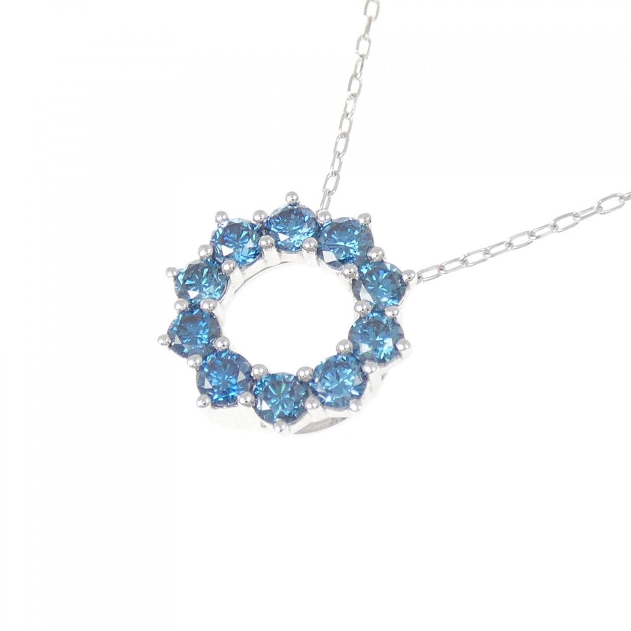 K18WG ダイヤモンド ネックレス 1.00CT