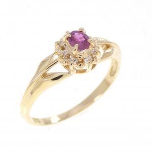K18YG ruby ring